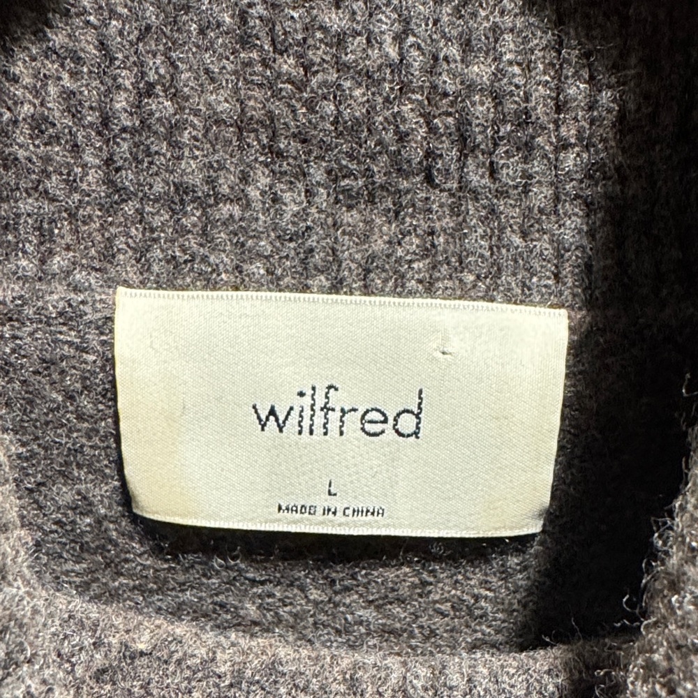 Wilfred Charcoal/Brown Turtleneck Sweater - Picture 2 of 4